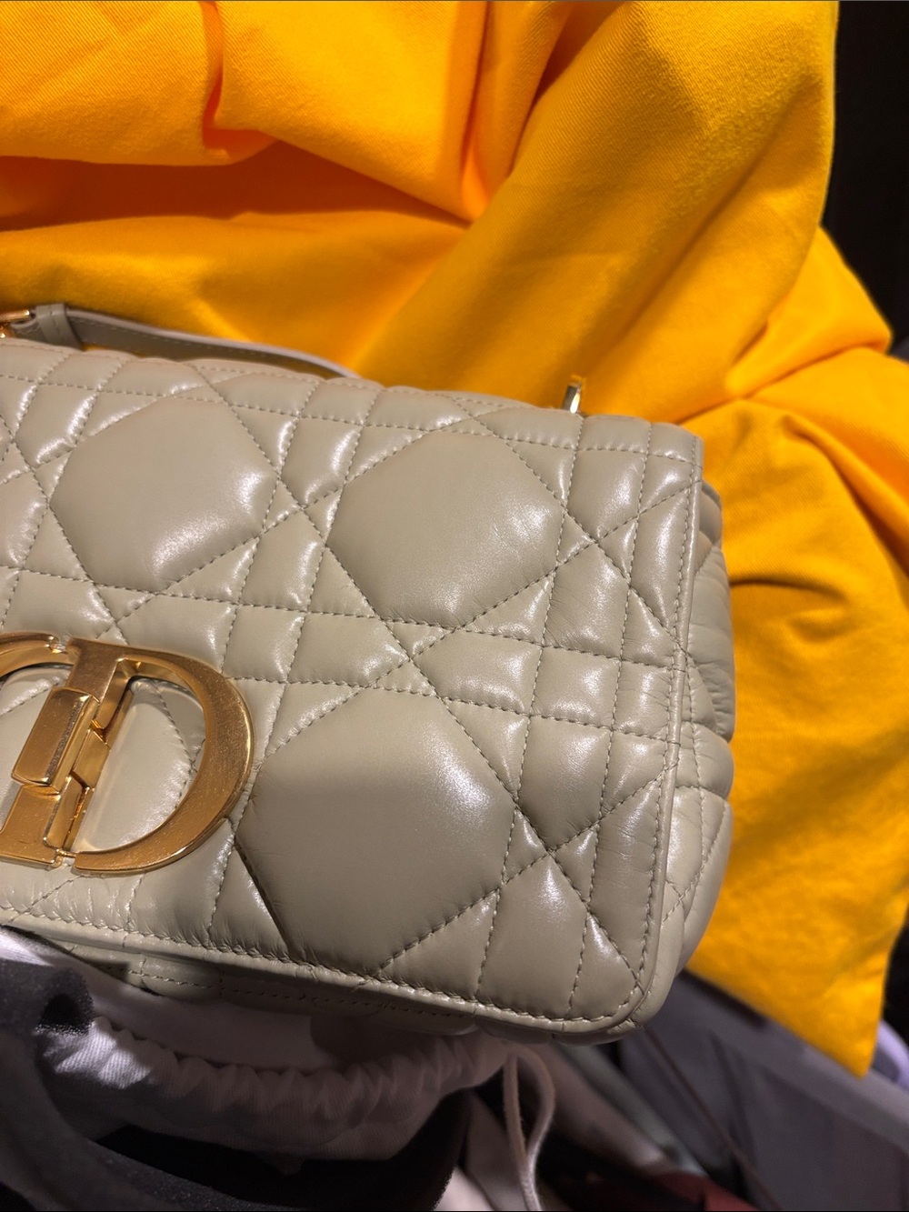 Dior Quilted Crossbody medium Bag in Sage Green with Gold CD Accent - Picture 15 of 15